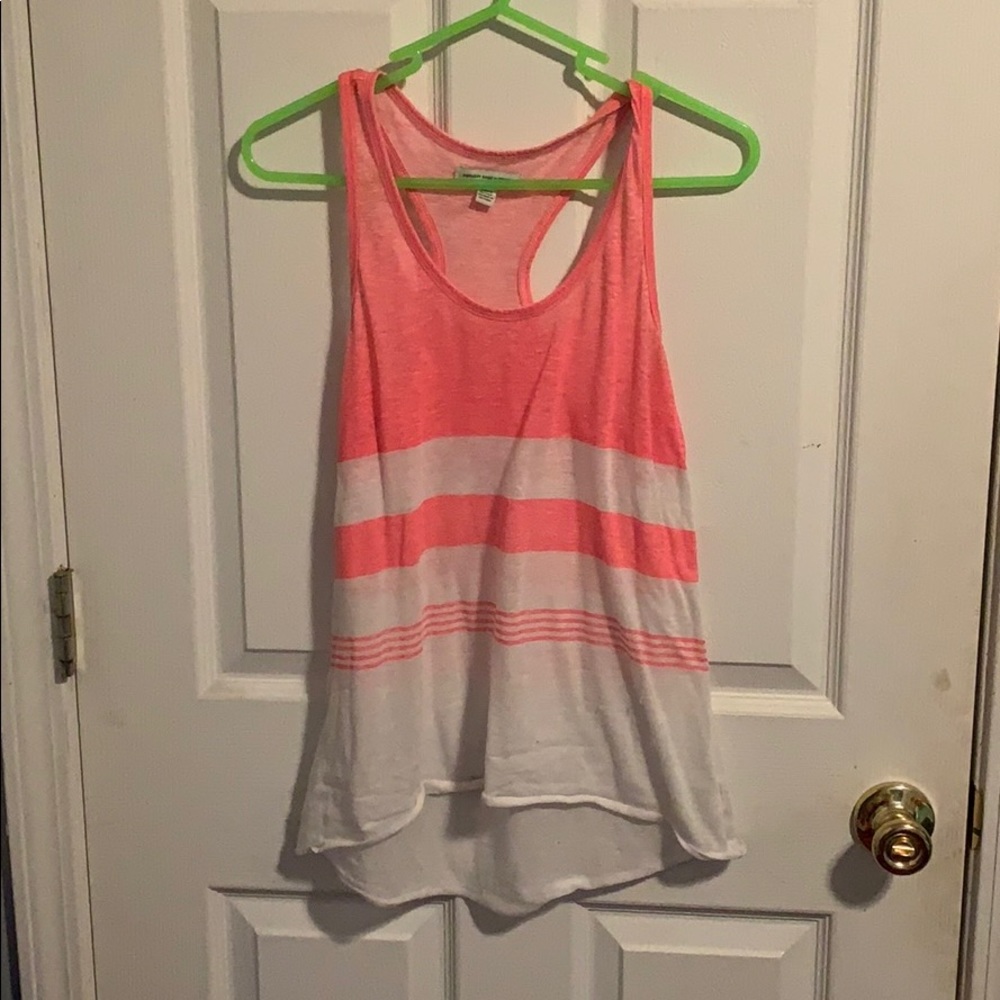 Pink and white striped American Eagle tank top